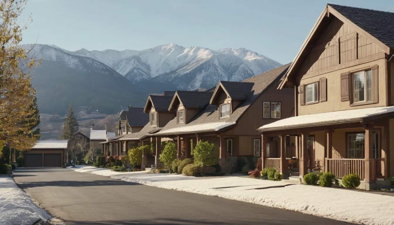 Homes with wood and stucco exteriors on a quiet street in Lone Tree under a bright sky